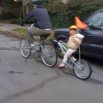 How do you carry a child on a bike?