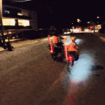 Bikes with Bike Beam with LED flag pole lights