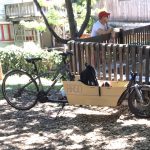 A bike with the Argo Cargo Bike Kit installed in Oakland