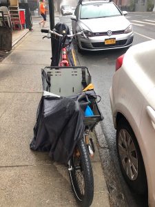 An Argo Cargo Bike Conversion Kit in Park Slope Brooklyn