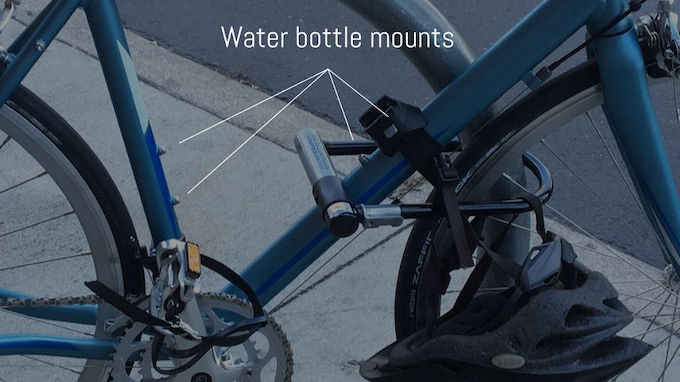 Bike Sight AirTag mount: Water bottle mounting locations