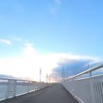 Screenshot from a video of a bike ride along the Bay Bridge Bike Path