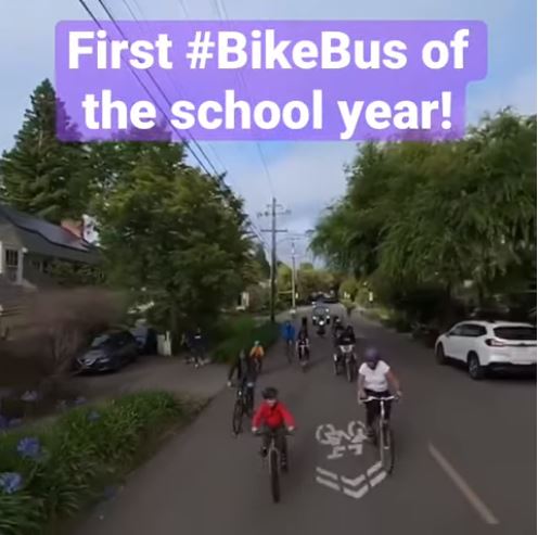 First Bike Bus of the School Year