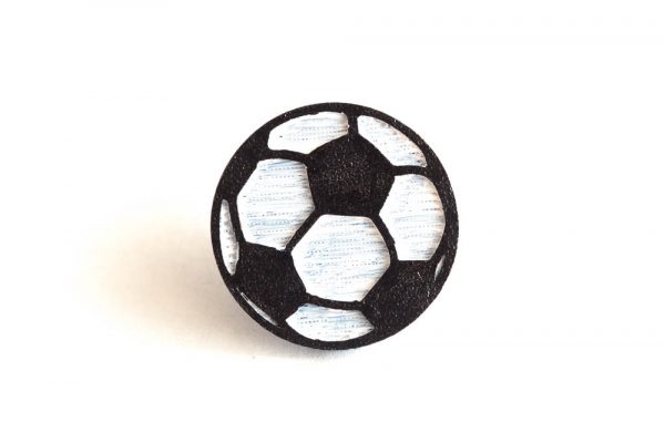 Soccer ball spoke charm for a bicycle