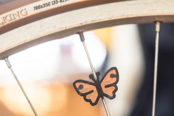 Butterfly spoke decoration for bike wheels