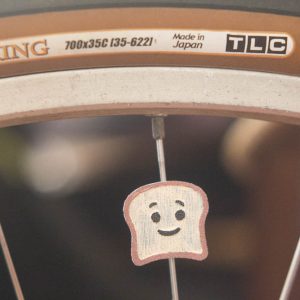 Bread slice / toast spoke decoration for bike wheels