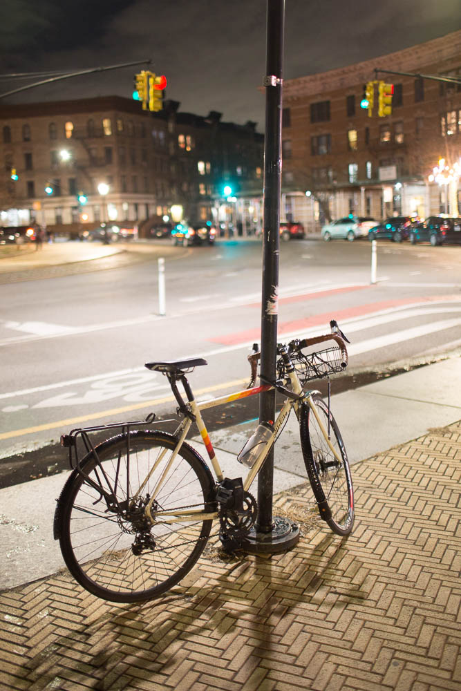 A nice All City Bike parked in New York