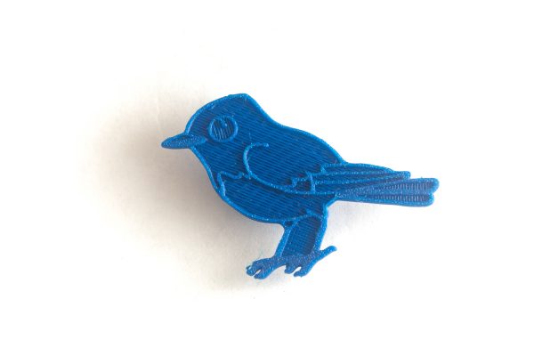 blue bird spoke card decoration for a bicycle wheel