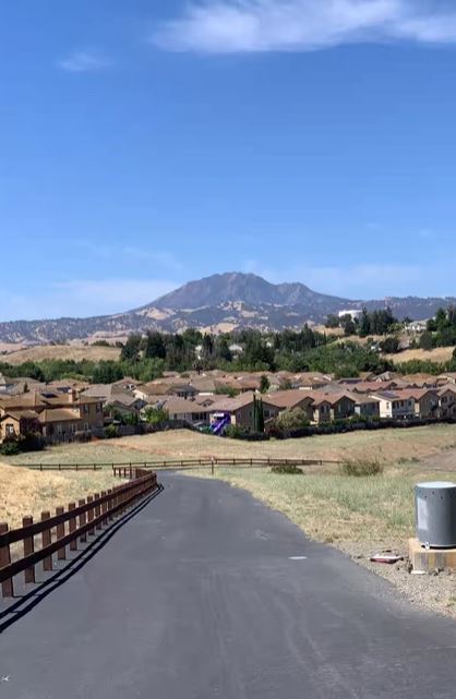 Mount Diablo from the Delta De Anza Trail, blue skies